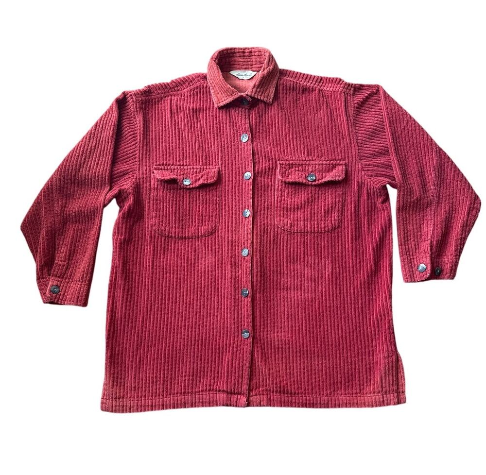 Vintage Eddie Bauer oversize Baggy Chorduroy shirt jacket large